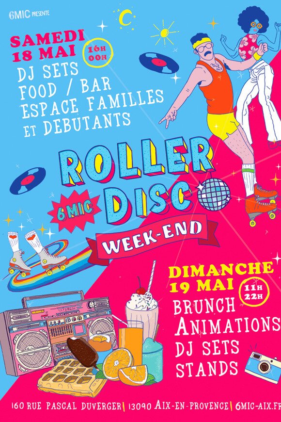 Roller Disco Site Web Affiche