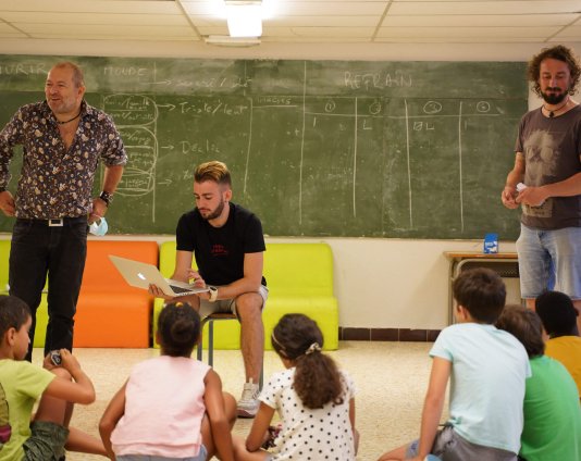 Atelier au centre social nord projet Rouvrir le monde